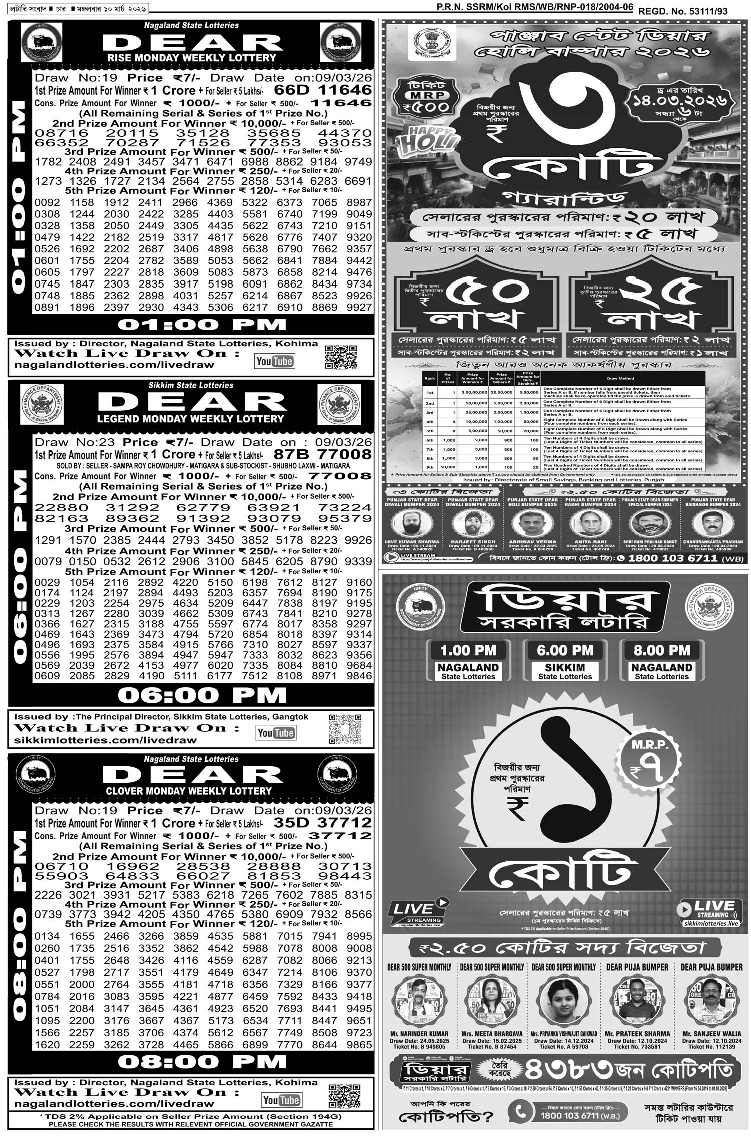 Lottery Sambad E-Paper 10 March 2026