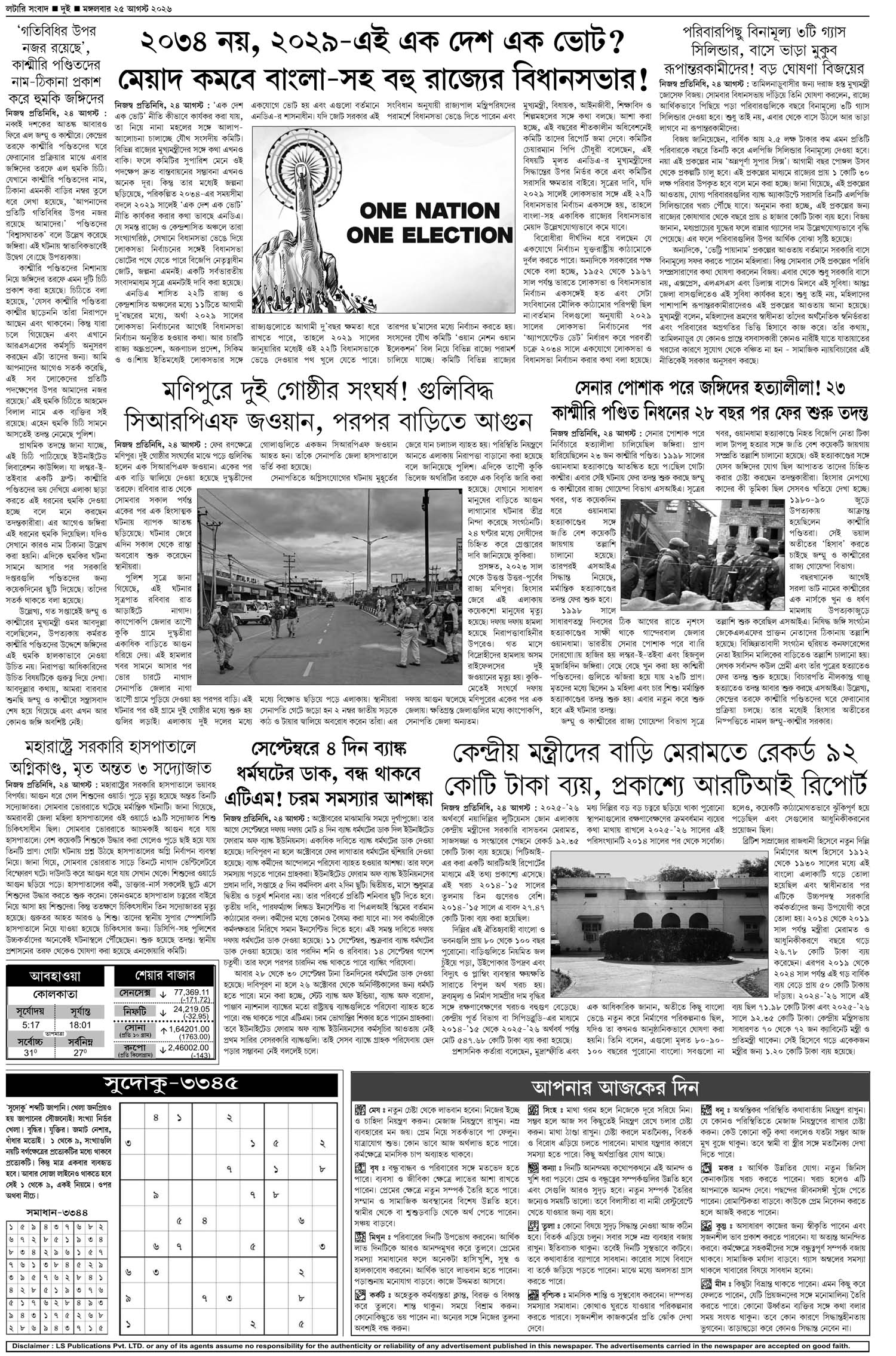 Lottery Sambad E-Paper 25 August 2026